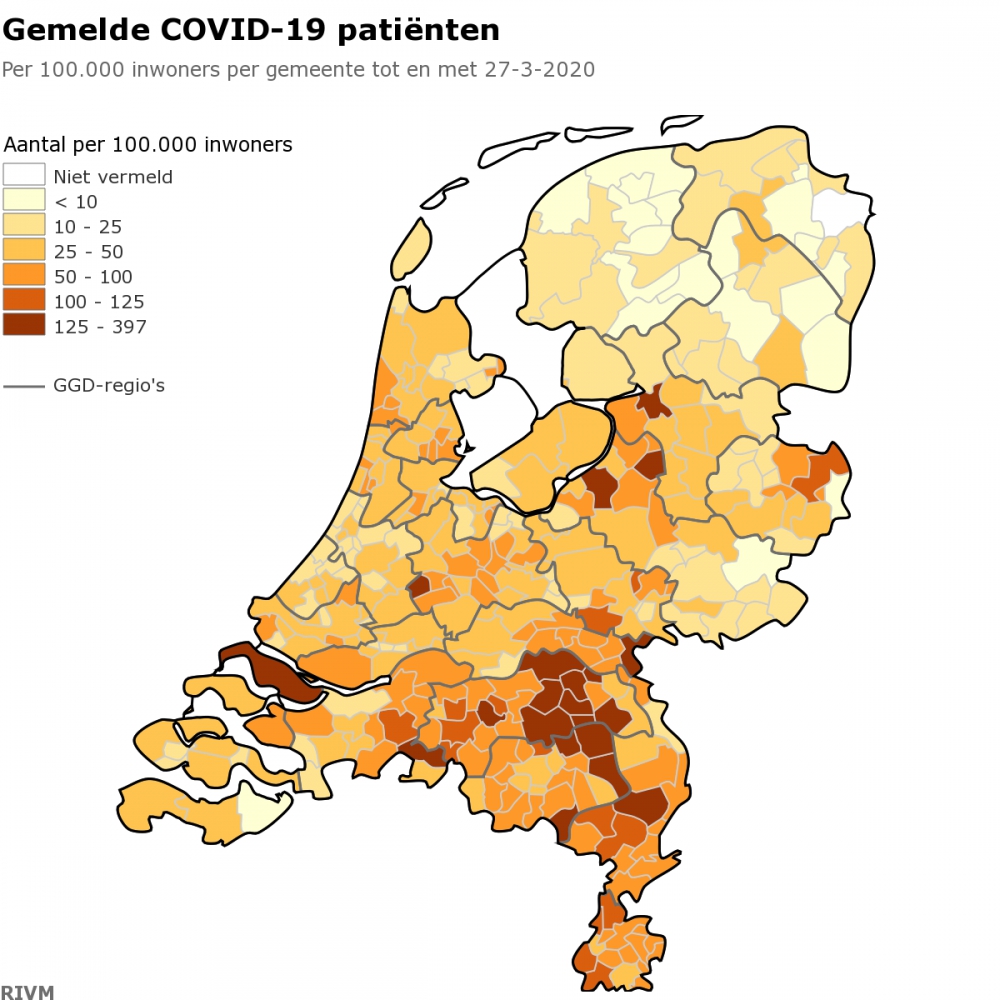 De cijfers van vrijdag: in Schiedam 19 (+3) coronapatiënten, in Vlaardingen 28 (+4)