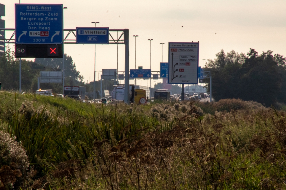 Vertraging op A20 na ongeval