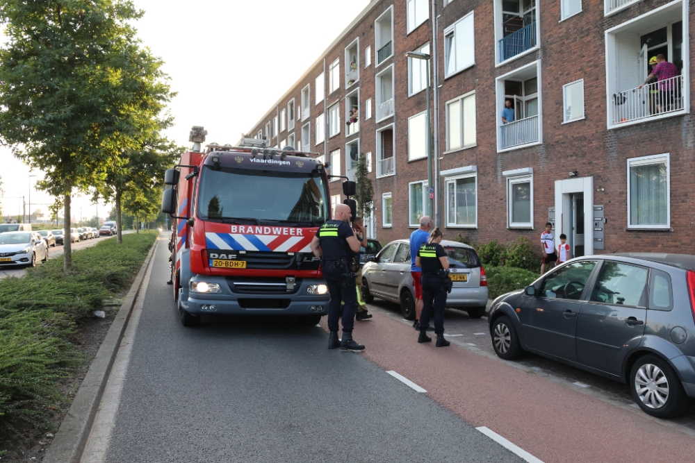 Melding woningbrand blijkt barbecue op balkon