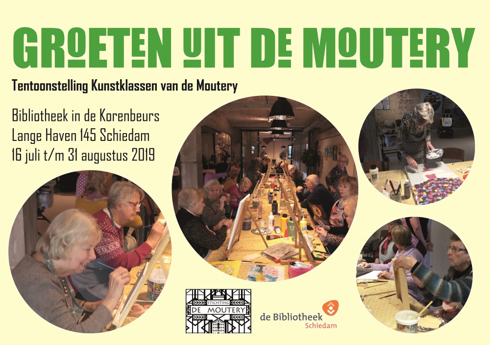 Expositie Groeten uit de Moutery te zien in de bibliotheek