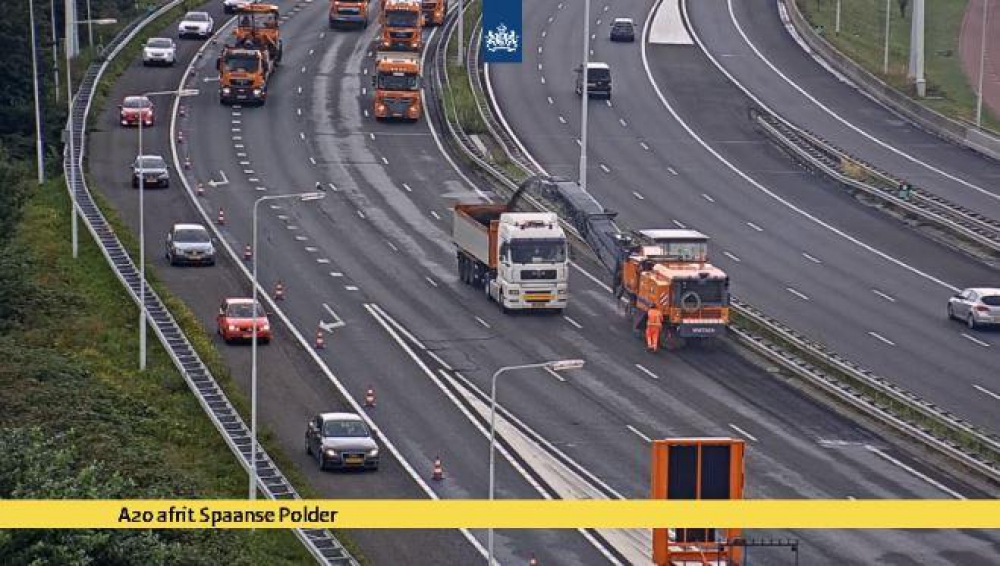 A20 bij Spaanse Polder langdurig dicht