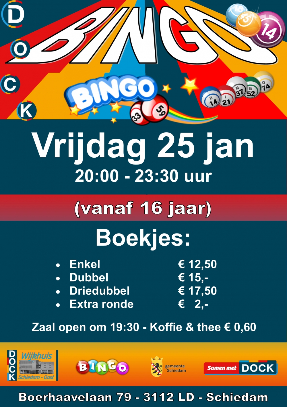 Maandelijkse bingo gaat weer van start in Oost