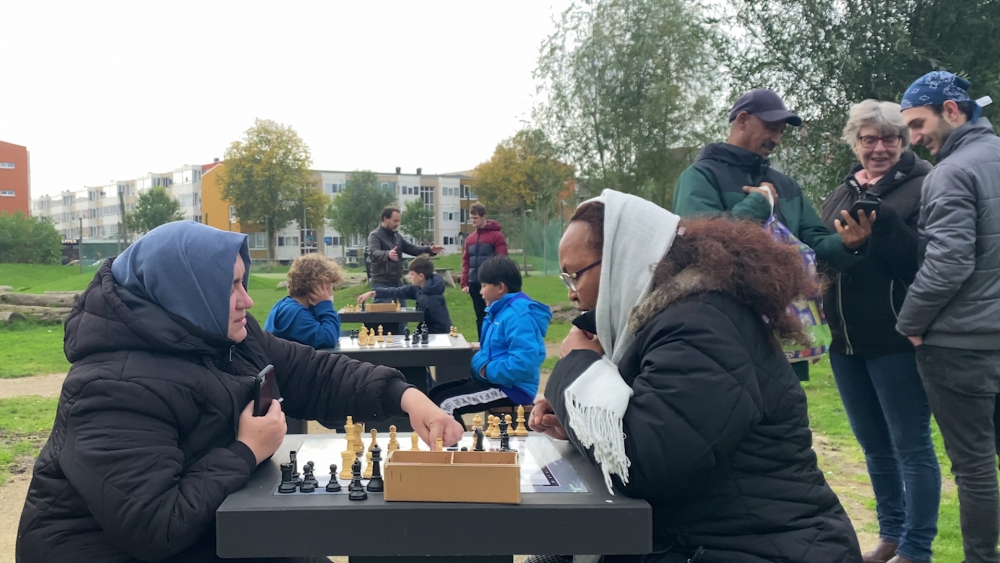 Schaaktafels in Nieuwland gaan naar andere locatie