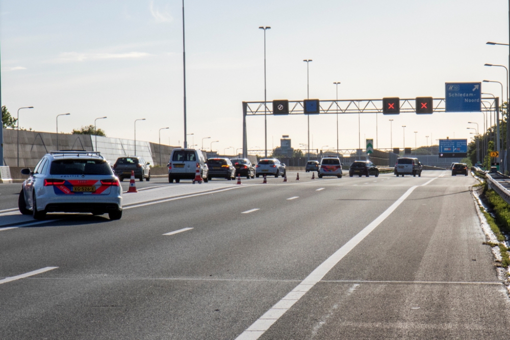 A20 lange tijd dicht na ongeval