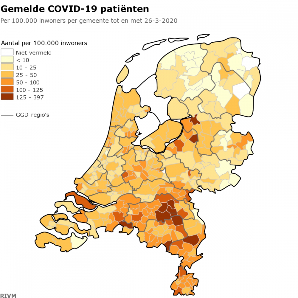 In Schiedam nu officieel 16 coronapatiënten, in Vlaardingen 24