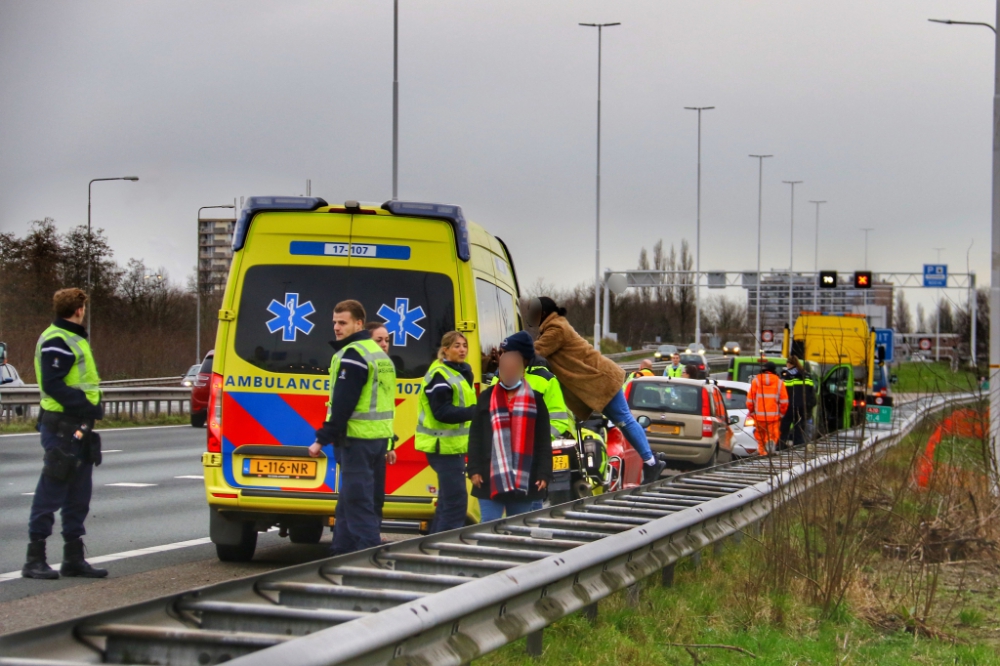 Enorme files door ongeval A20