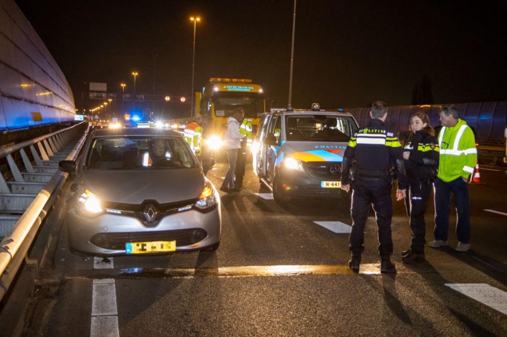 Flinke file na aanrijding op de A20