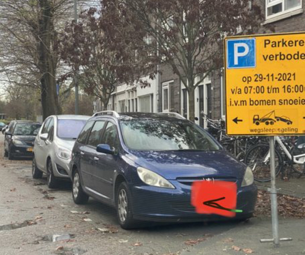 Maar liefst 30 foutparkeerders in de Sint Liduinastraat