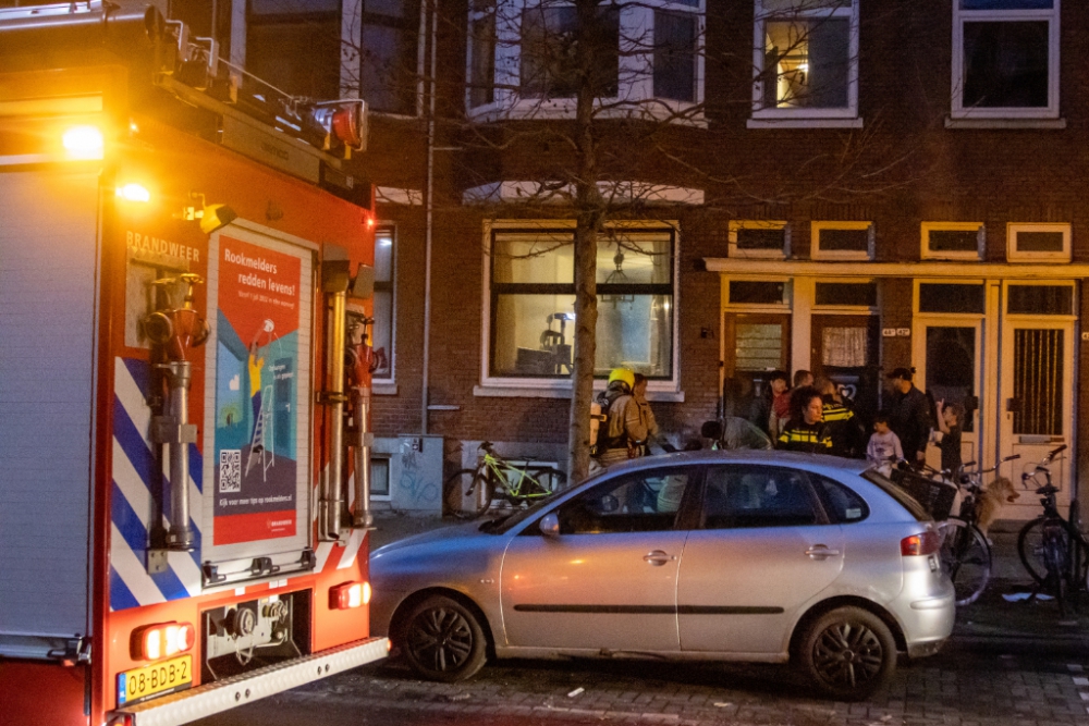 Accu van fiets ontbrandt in gang van woning Boerhaavelaan