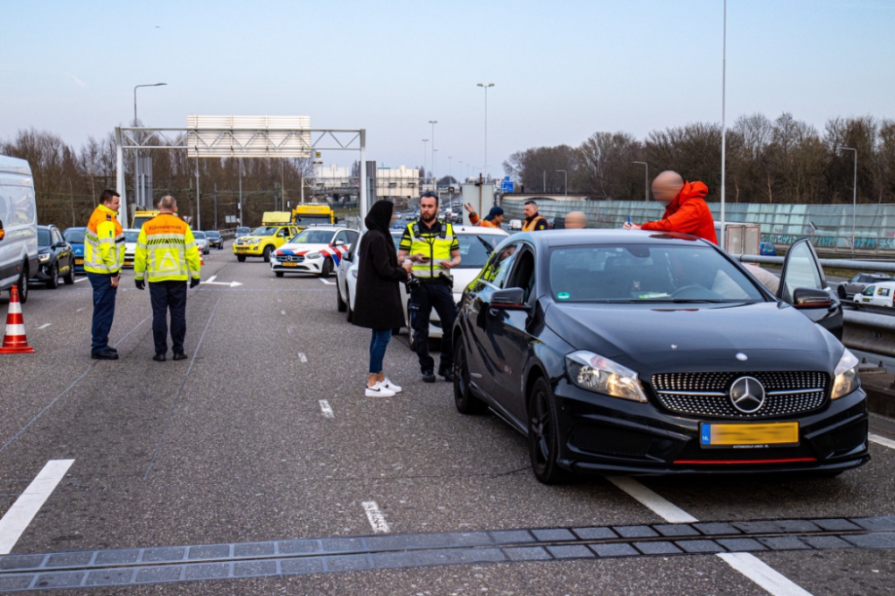 Kettingbotsing op afrit A20