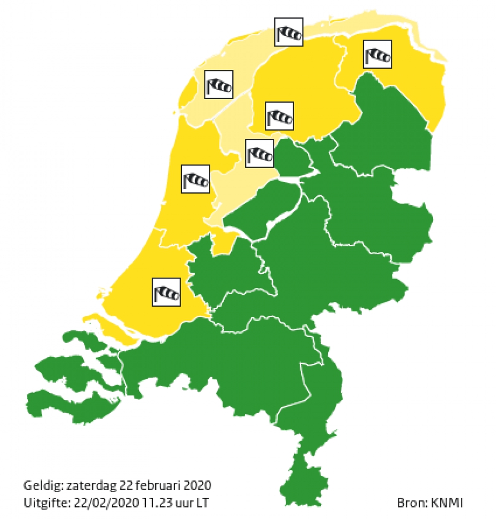 Code geel voor zware windstoten, morgen opnieuw