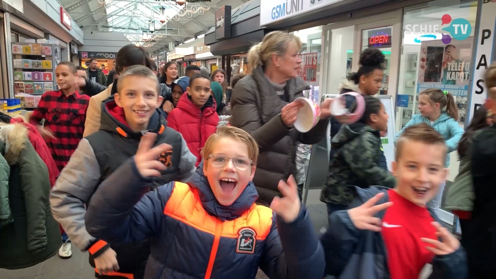 Ook in Schiedam waren scholen dicht vanwege de staking