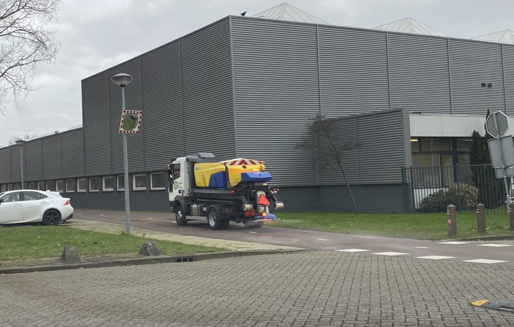 Er wordt volop gestrooid in Schiedam