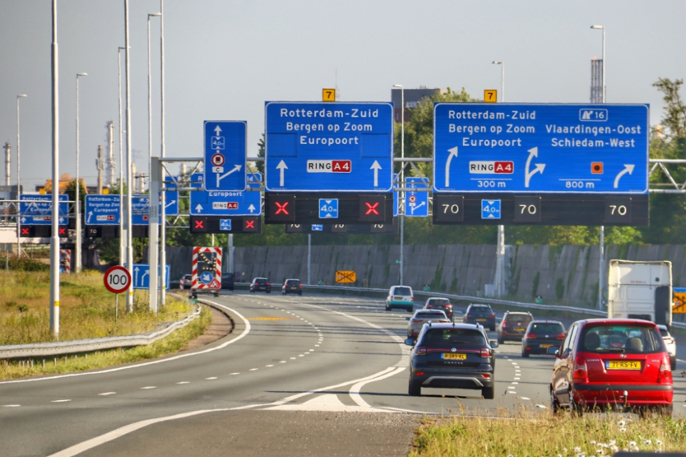 A4 dicht na ongeval