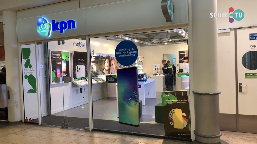 Overval KPN winkel Nieuwe Passage in Bureau Rijnmond