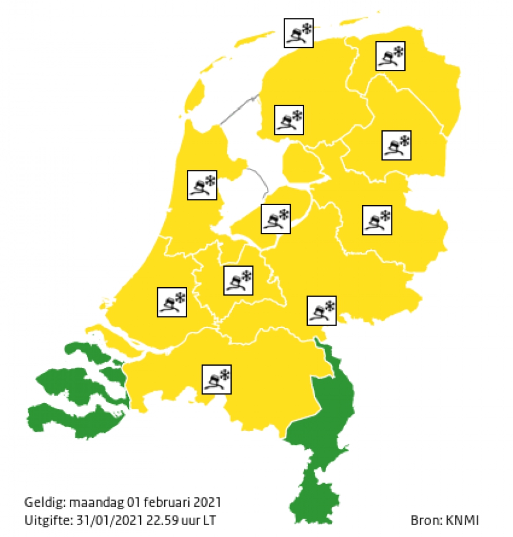 KNMI waarschuwt voor ijzel