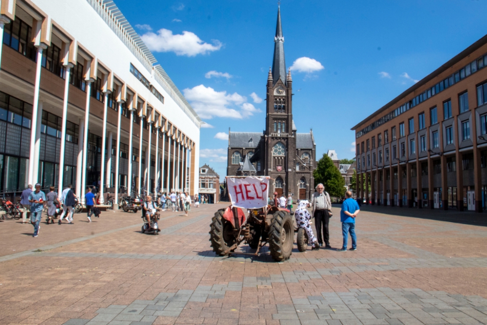 Klein boerenprotest op het Stadserf