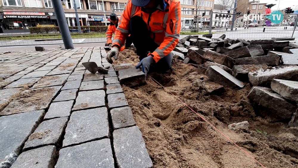 Stoep Broersvest en stukje Rotterdamsedijk op de schop