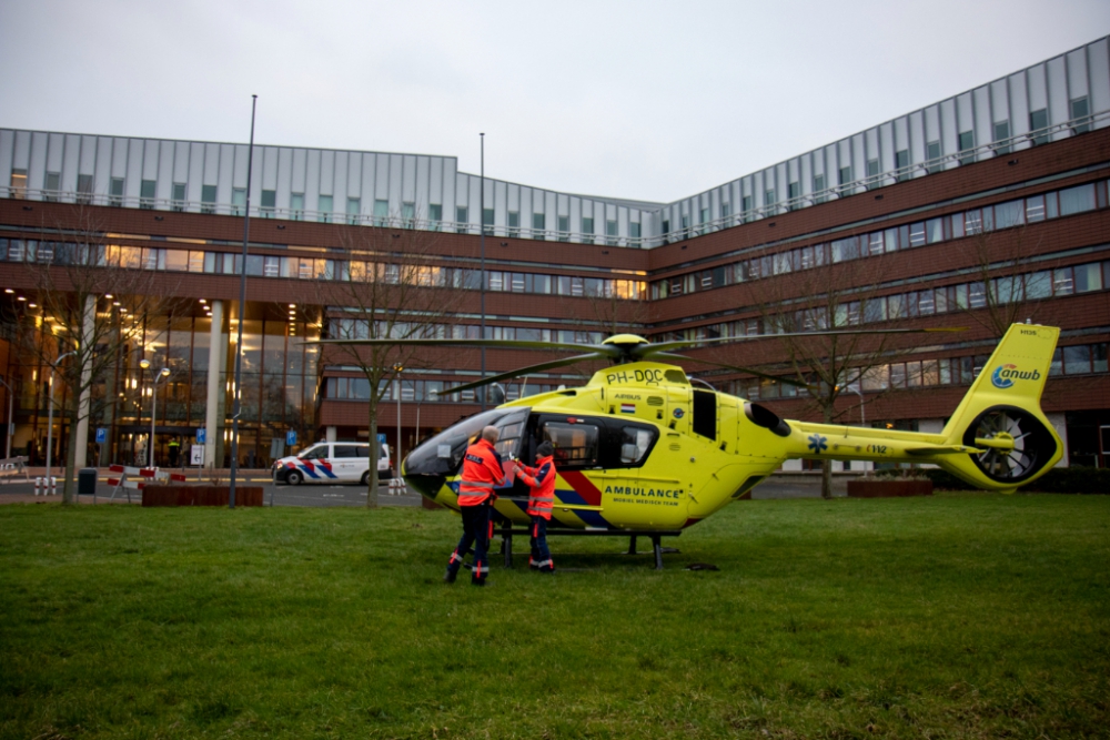 Bijzonder: traumahelikopter landt voor ziekenhuis