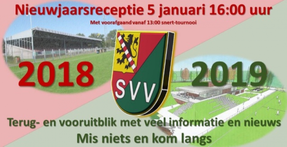 Nieuwjaarsreceptie bij SVV op 5 januari