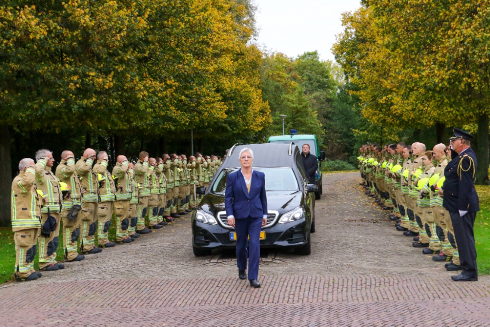 Respect voor overleden collega André ter Wal ‘een brandweerman in hart en nieren’