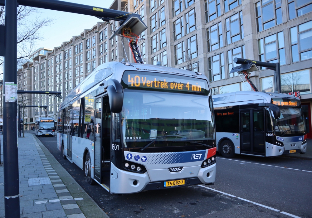 RET laat meer elektrische bussen in Schiedam rijden