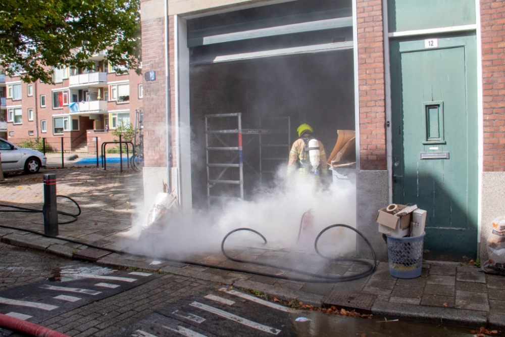 Veel rook na brand in meterkast van bedrijfspand in de Mariastraat