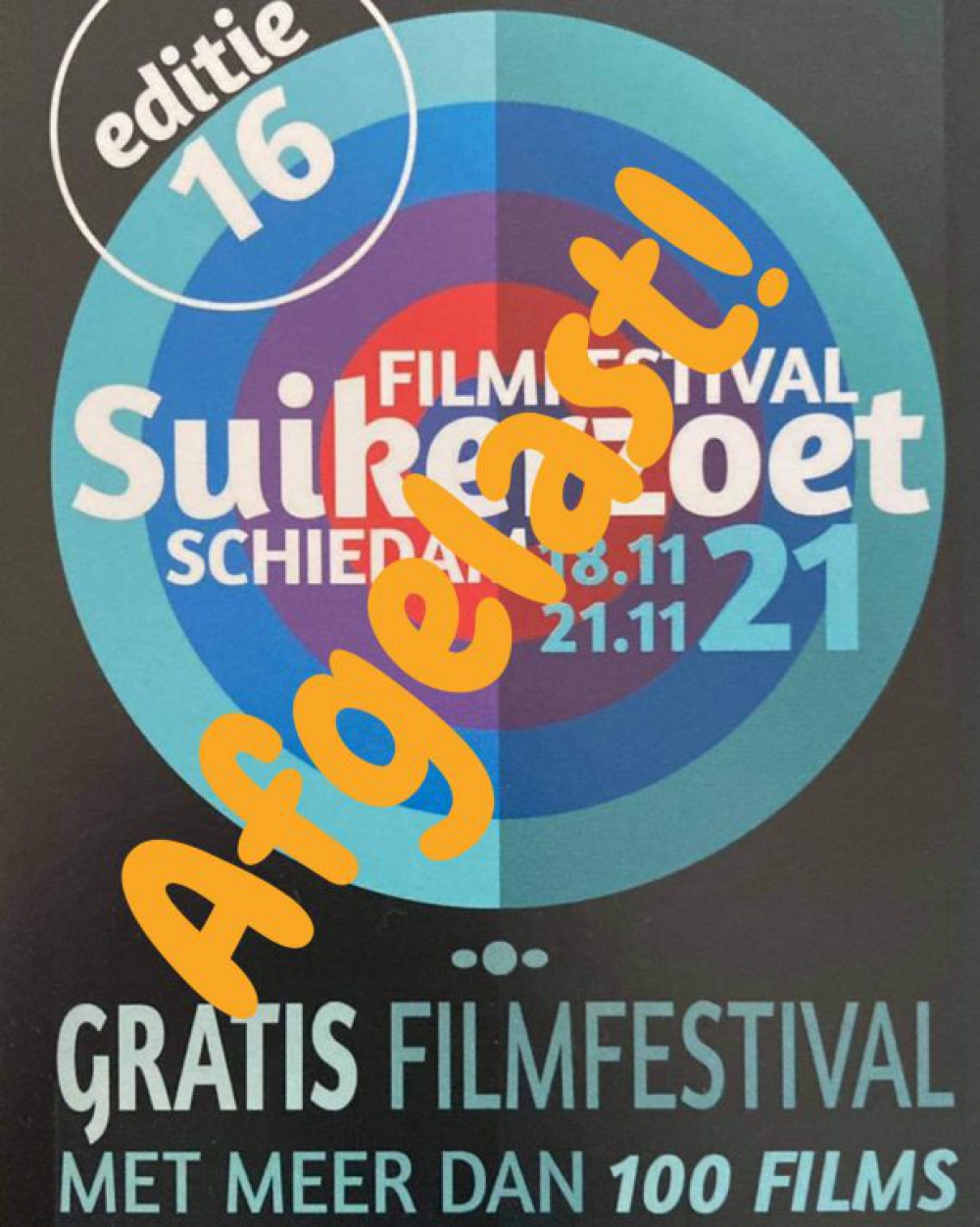 Ook streep door Suikerzoet Filmfestival