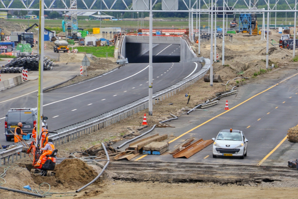 Nieuwe onderdoorgang A20 / A24 wordt maandag in gebruik genomen