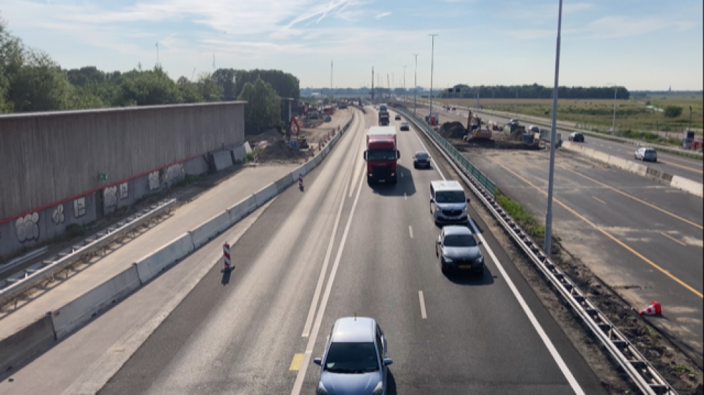 A20 dit weekend in avond en nacht gedeeltelijk dicht