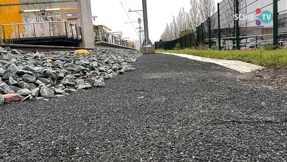 Vulkaangruis langs de Hoekse Lijn houdt onkruid tegen en slokt CO2 op