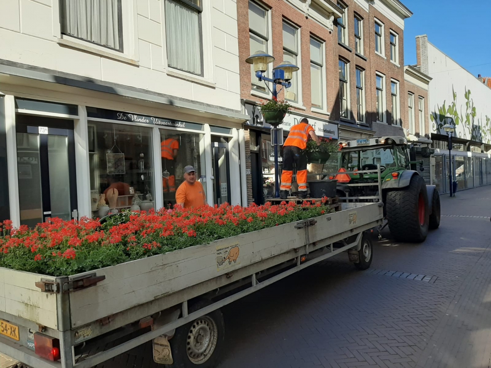 Irado zet de bloemetjes buiten