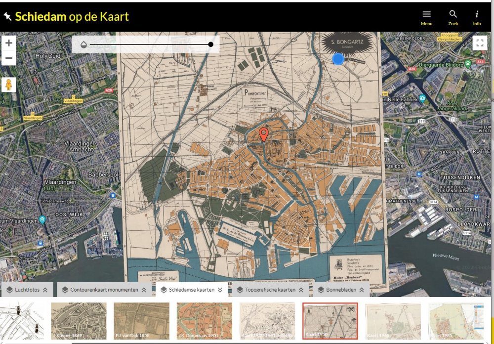 Nieuwe plattegronden in Schiedamopdekaart.nl