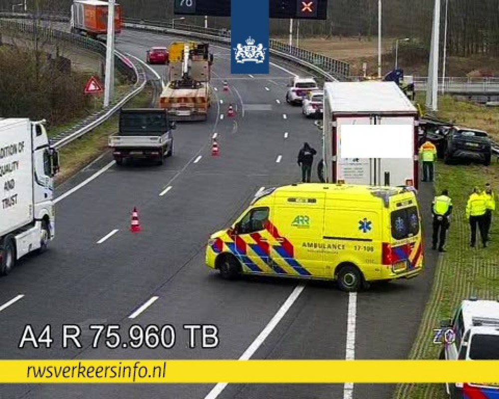 Ongeval bij Beneluxtunnel zorgt voor flinke vertraging