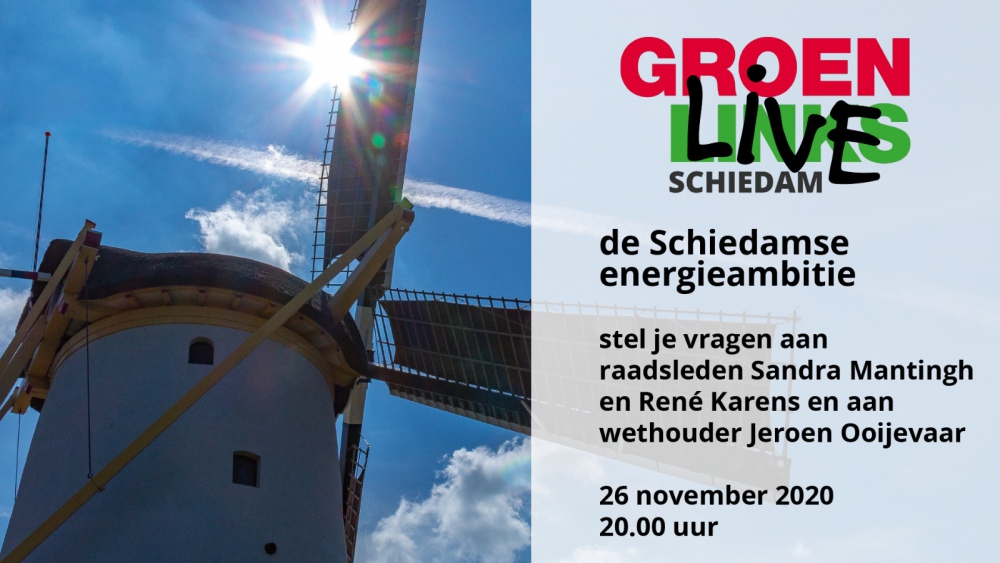 GroenLinks houdt online gesprek over nieuwe energie