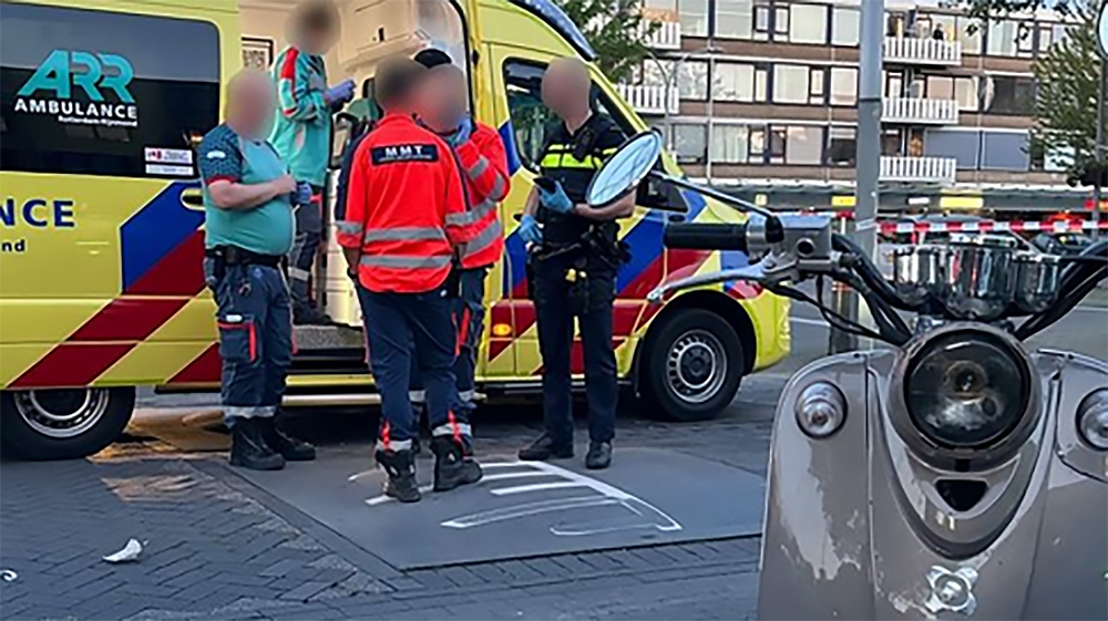 Traumahelikopter rukt uit voor gevallen scooterrijder