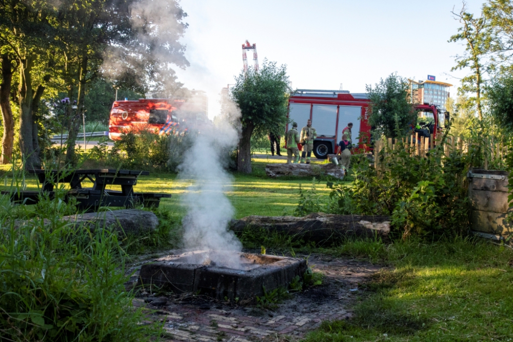 Brandje op volkstuinencomplex snel geblust