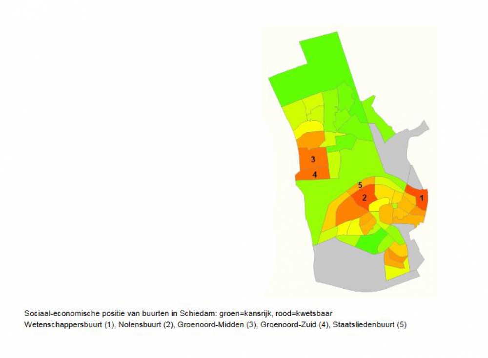 Vijf Schiedamse buurten nog erg kwetsbaar