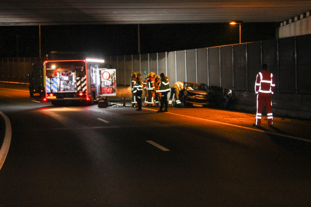 Auto total loss na eenzijdig ongeval op A20