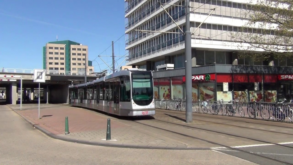 Geen tram van en naar Rotterdam