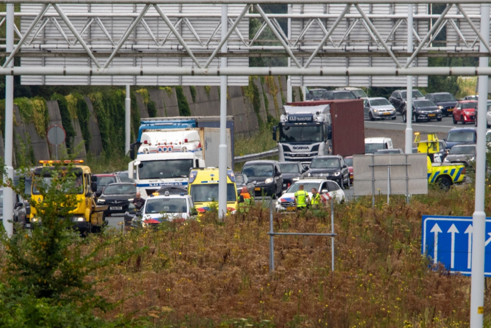 File door aanrijding op snelweg