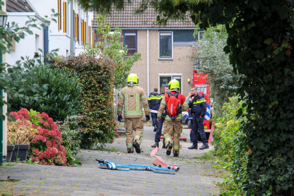 Woning Hoepelmakerhof vol met gas na doorboring gasleiding