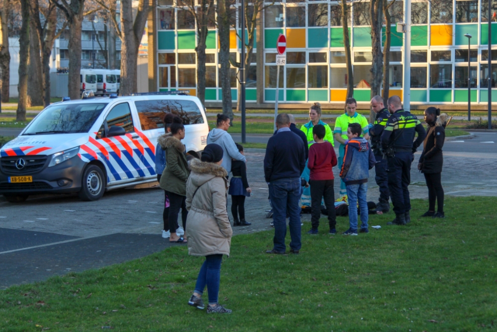 Vrouw onwel op straat