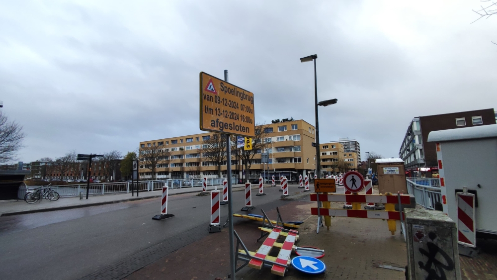 Spoelingbrug week dicht voor onderhoud