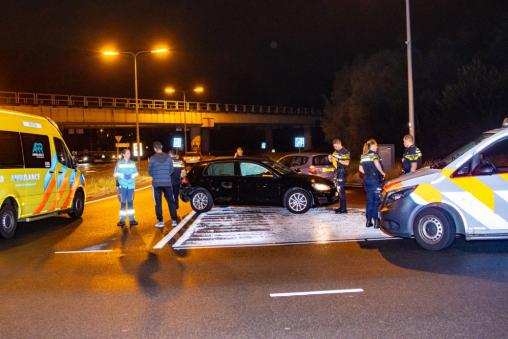 Aanrijding op toerit A4 Vlaardingerdijk