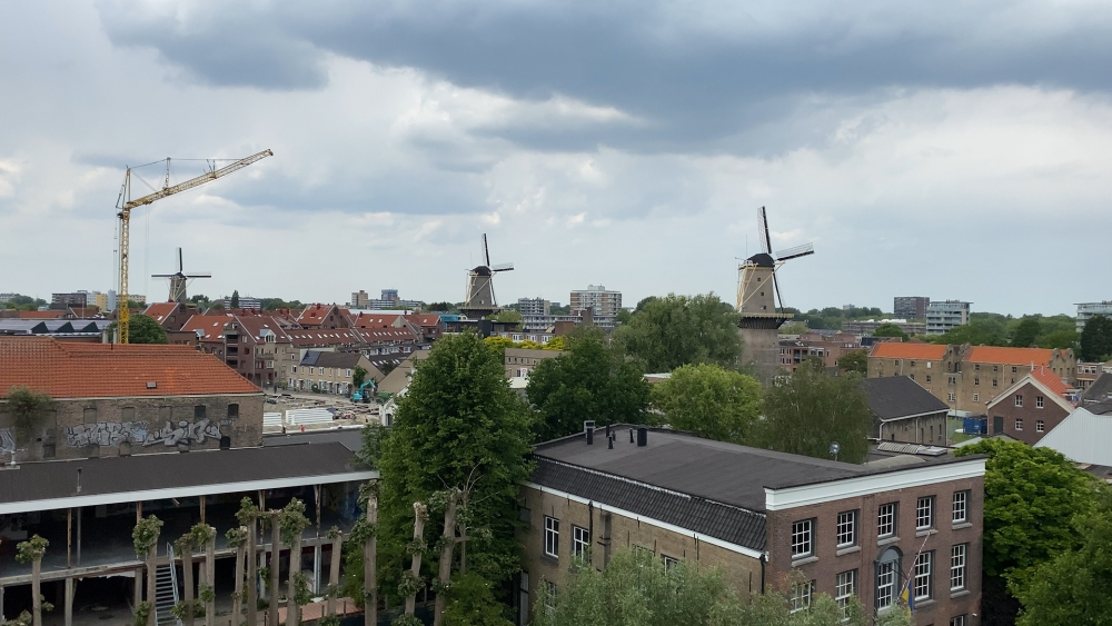 Hoogbouw rondom de molens in Schiedam: het gaat voorlopig echt niet gebeuren