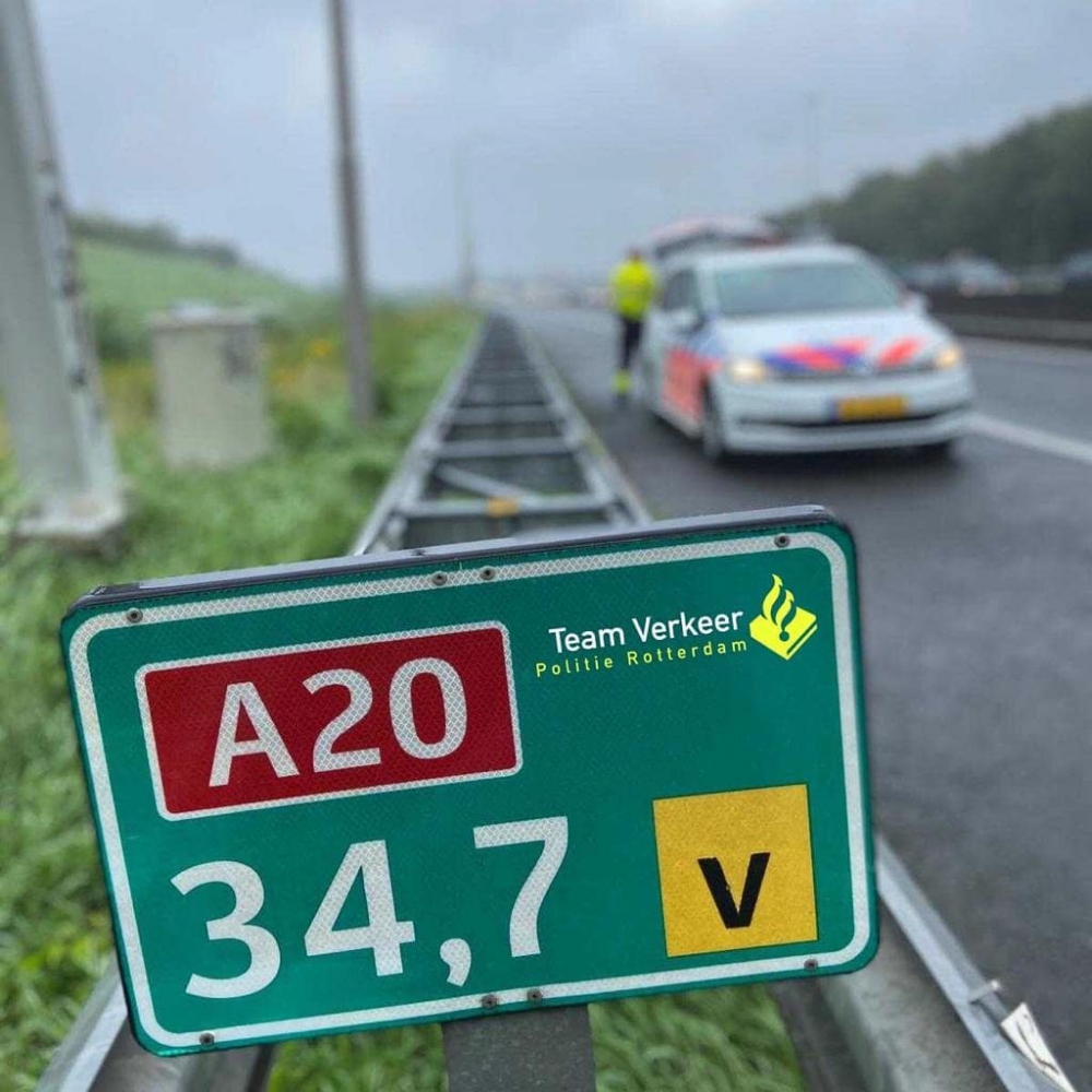 Automobilisten negeren massaal afsluiting A20: bijna 200 bekeuringen uitgedeeld