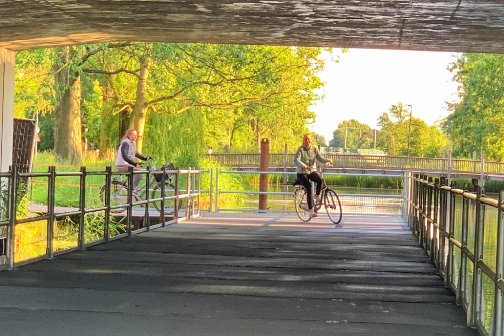 Fietspad Nieuwe Damlaan omgeleid via drijvend ponton