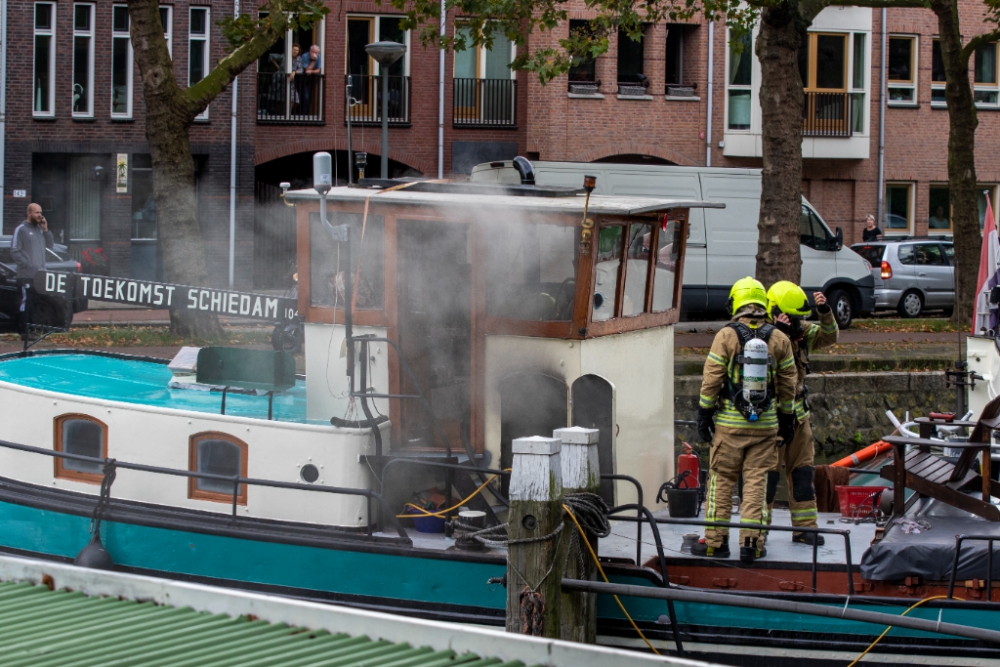 Brand aan boord van schip