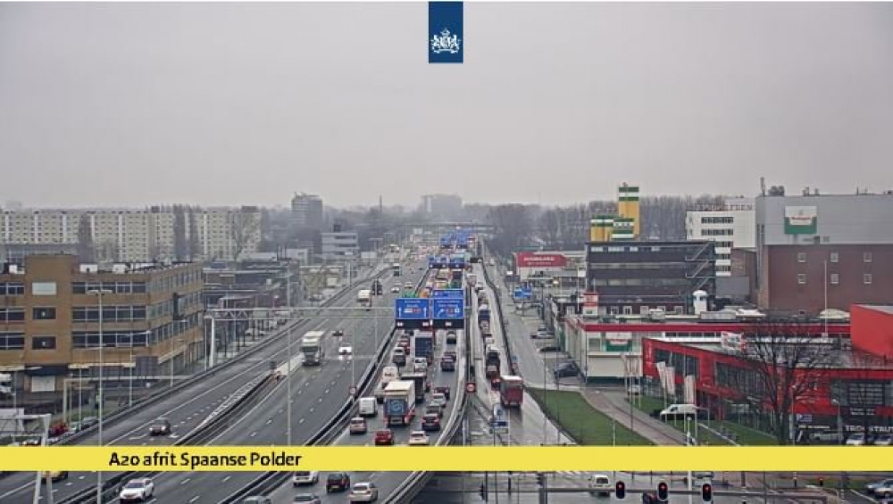 File op de A20 bij Schiedam